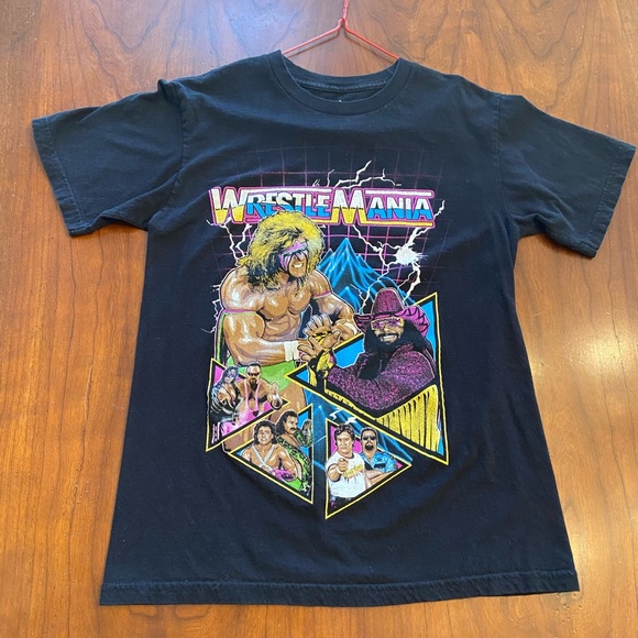 WWE Wrestlemania VI The Ultimate Warrior Macho Man T-shirt size small - Picture 1 of 6